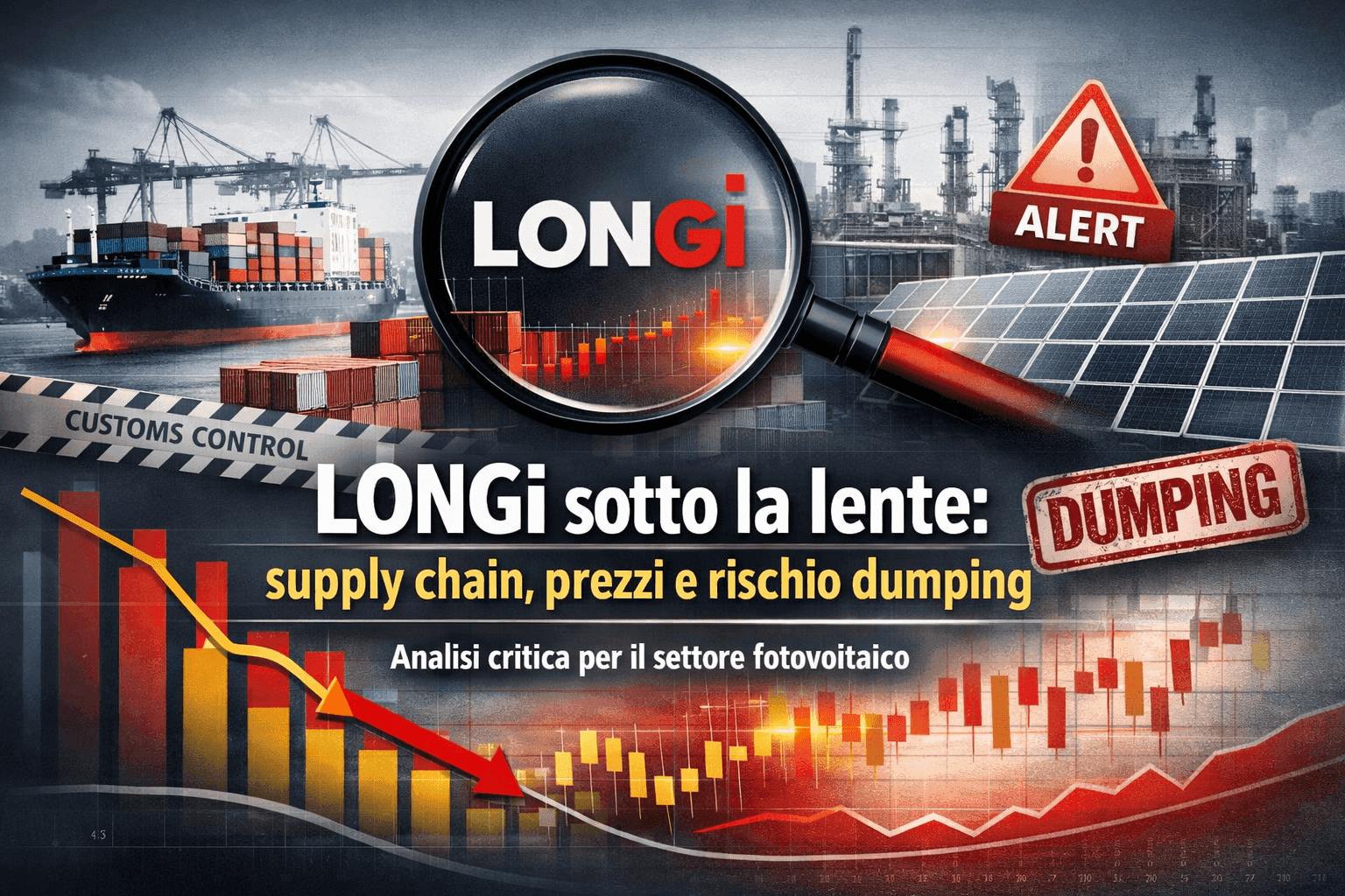 Dogane, scatta il blocco sulle celle cinesi: spedizioni LONGi sospese in Italia