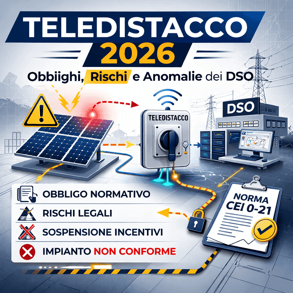 Teledistacco 2026: il problema nascosto che rischia di bloccare migliaia di impianti fotovoltaici