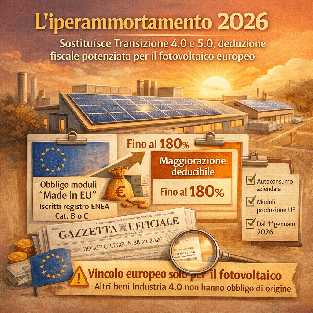Iperammortamento 2026 fotovoltaico: guida operativa per le imprese