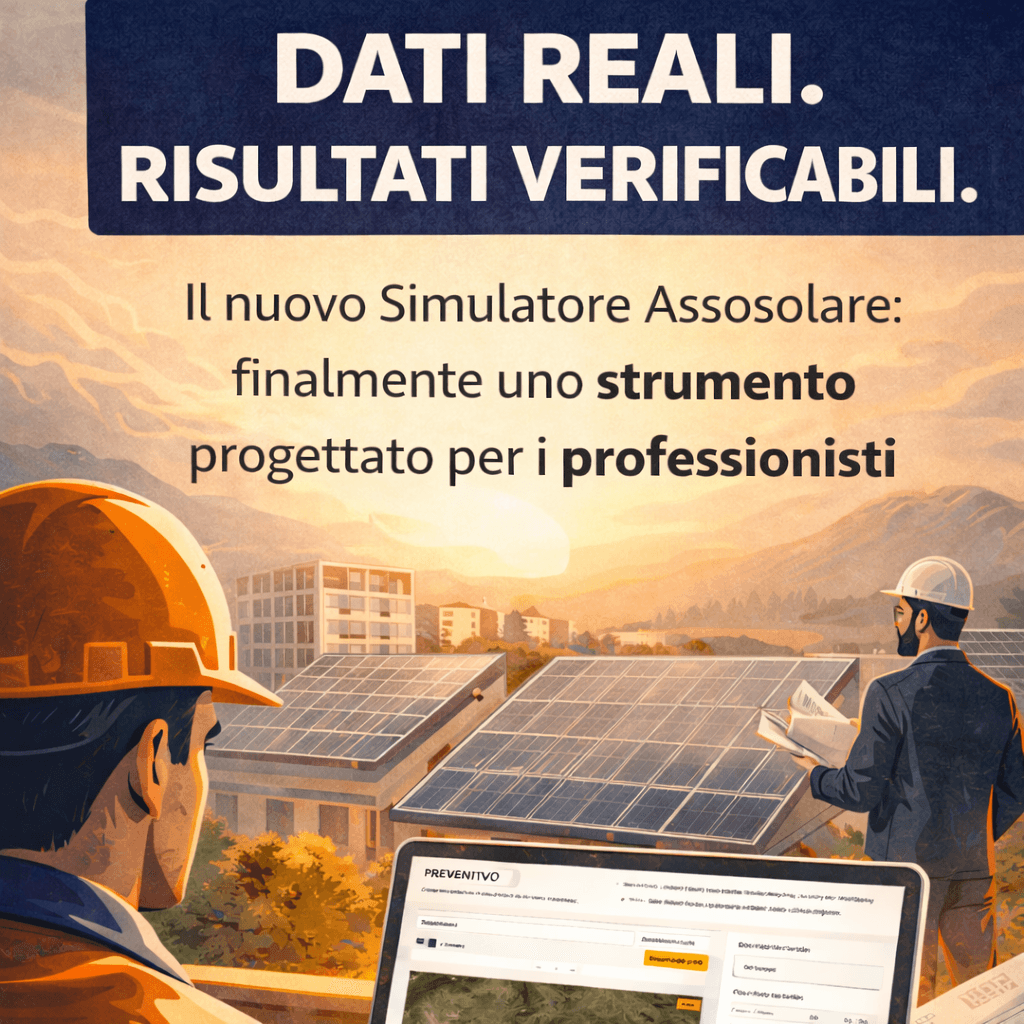 Il nuovo Simulatore Assosolare: finalmente uno strumento progettato per i professionisti